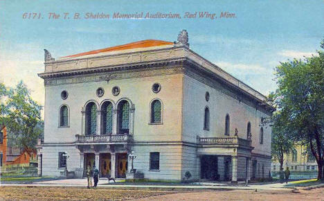 The T. B. Sheldon Memorial Auditorium, Red Wing Minnesota, 1910's