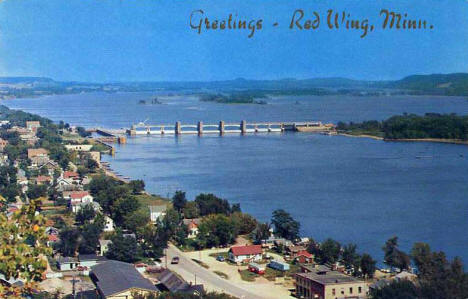 View of Red Wing Minnesota, 1960's?