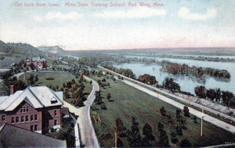 View from tower at Minnesota Training School, Red Wing Minnesota, 1907
