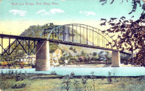 Bluff and Bridge, Red Wing Minnesota, 1912
