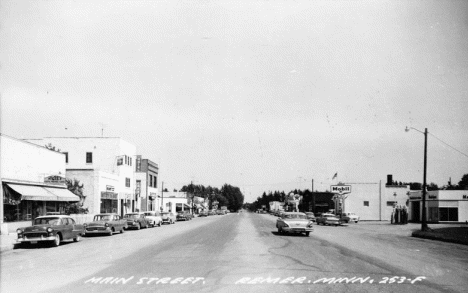 Main Street, Remer Minnesota, 1950's