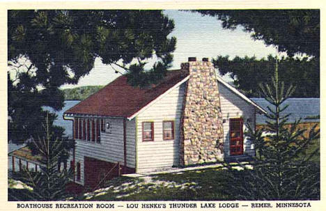 Lou Henke's Thunder Lake Lodge near Remer Minnesota, 1940
