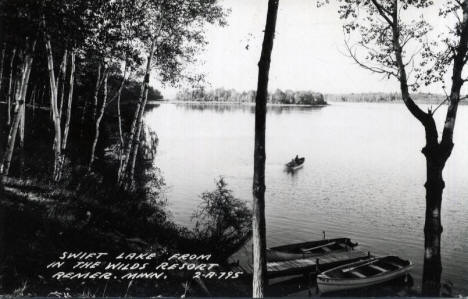 In the Woods Resort on Swift Lake, Remer Minnesota, 1940's