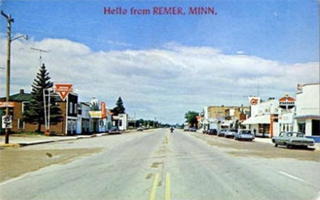 Downtown Remer Minnesota, 1964