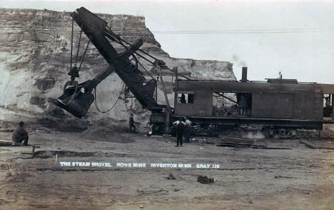 Steam Shovel, Rowe Mine, Riverton Minnesota, 1913