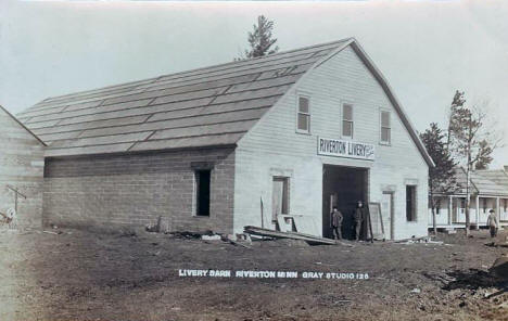 Livery Barn, Riverton Minnesota, 1910's