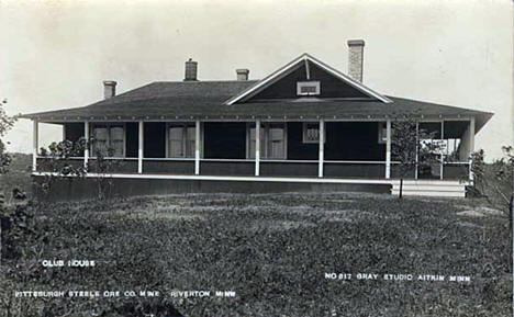 Pittsburgh Steel Ore Company club house at the Rowe Mine in Riverton, 1915