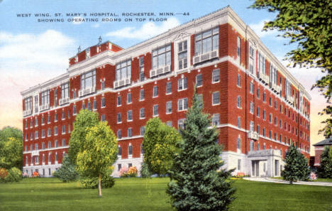 West Wing, St. Mary's Hospital, Rochester Minnesota, 1930's