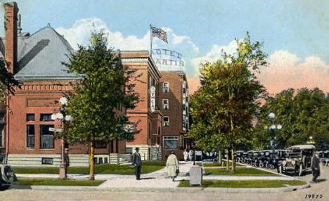 Public Library, YMCA and Hotel Martin, Rochester Minnesota, 1920's