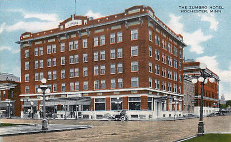 The Zumbro Hotel, Rochester Minnesota, 1910's