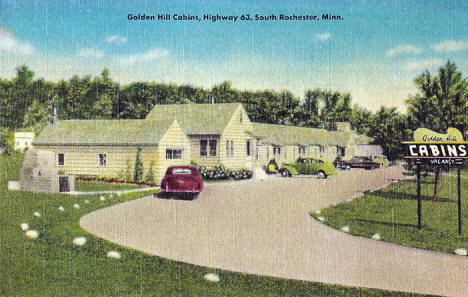 Golden Hill Cabins, Rochester Minnesota, 1950's