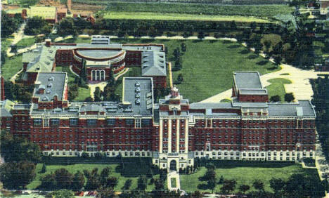 Aerial View of St Mary's Hospital, Rochester Minnesota, 1943
