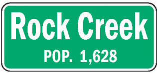 Rock Creek Minnesota population sign