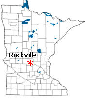 Location of Rockville Minnesota