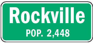 Rockville Minnesota population sign