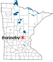 Location of Ronneby Minnesota
