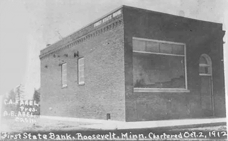First State Bank, Roosevelt Minnesota, 1912