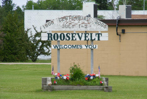 Welcome Sign, Roosevelt Minnesota, 2009