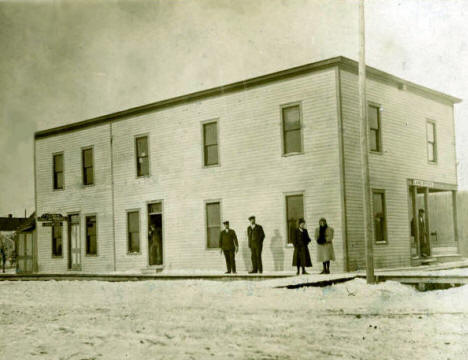 Old courthouse in Roseau in the winter time, 1906