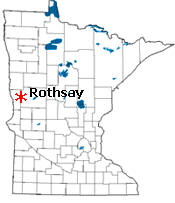 Location of Rothsay Minnesota