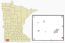 Location of Round Lake, Minnesota