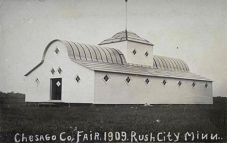 Building at Chisago County Fairgrounds, Rush City Minnesota, 1909