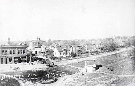 Birds eye view, Rush City Minnesota, 1915