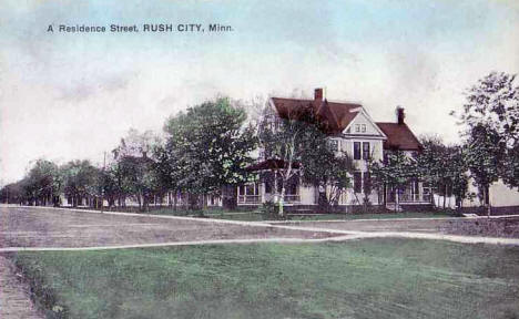 Residence Street, Rush City Minnesota, 1909