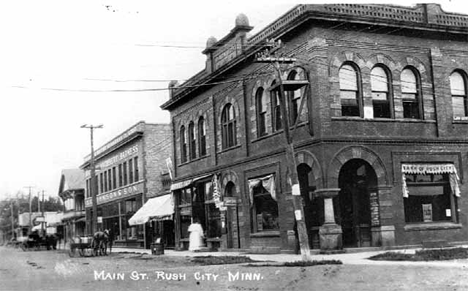 Main Street, Rush City Minnesota, 1909