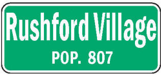 Rushford Village Minnesota population sign
