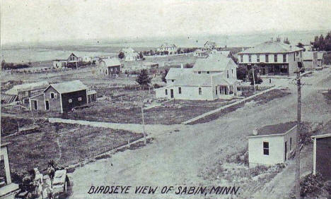 Birds eye view, Sabin Minnesota, 1913
