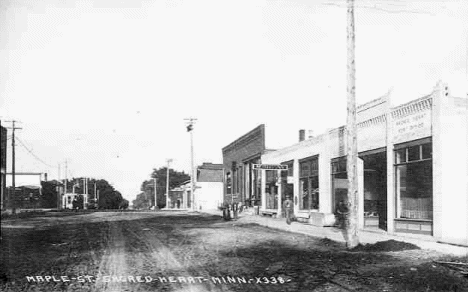 Maple Street, Sacred Heart Minnesota, 1910's