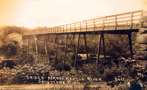 Bridge across the Kettle River, Sandstone Minnesota, 1910's?