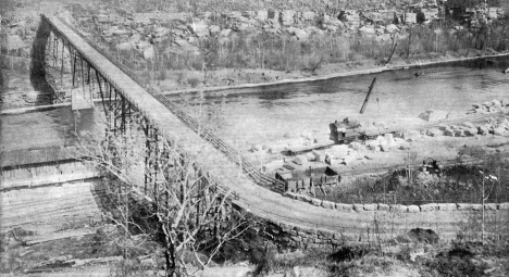 Wagon Bridge across the Kettle River, Sandstone Minnesota, 1915