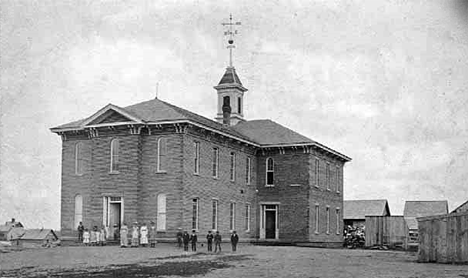 High School added onto the front of this school, Sauk Centre Minnesota, 1887
