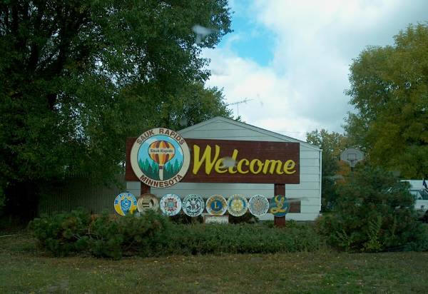 Welcome Sign, Sauk Rapids Minnesota, 2002