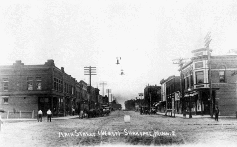 Main Street East, Shakopee Minnesota, 1921