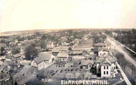 Birds eye view, Shakopee Minnesota, 1910