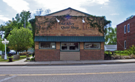 Former bowling alley, now quilt shop, Sherburn Minnesota, 2014