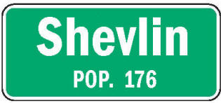 Shevlin Minnesota population sign