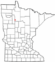 Minnesota state map showing the location of Solway Minnesota