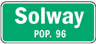 Solway Minnesota population sign