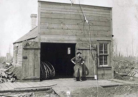 Blacksmith shop, Solway Minnesota, 1899