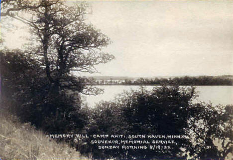 Memory Hill, Camp Ahiti, South Haven Minnesota, 1920's