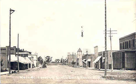 Main Street looking north, South Haven Minnesota, 1910's