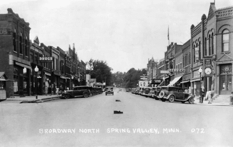 Broadway North, Spring Valley Minnesota, 1934