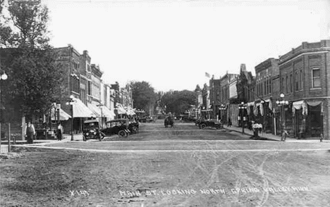  Main Street looking north, Spring Valley Minnesota, 1920's