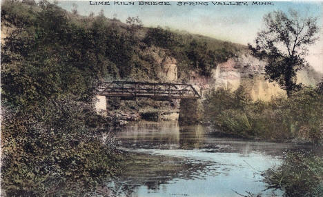 Lime Kiln Bridge, Spring Valley Minnesota, 1908