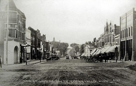 Main Street looking south, Spring Valley Minnesota, 1920