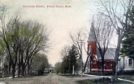 Courtland Street, Spring Valley Minnesota, 1908